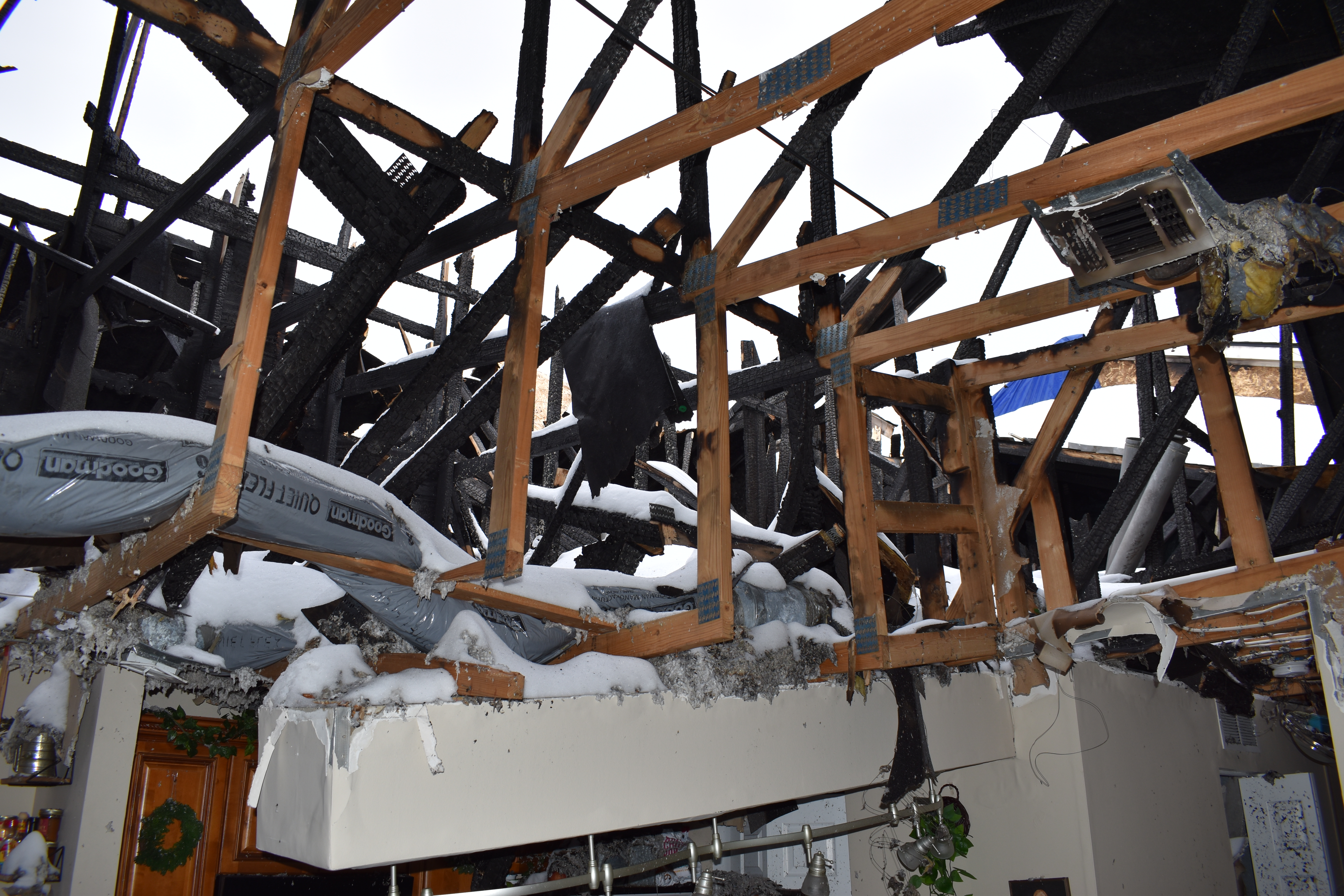 Apartment building damage 
