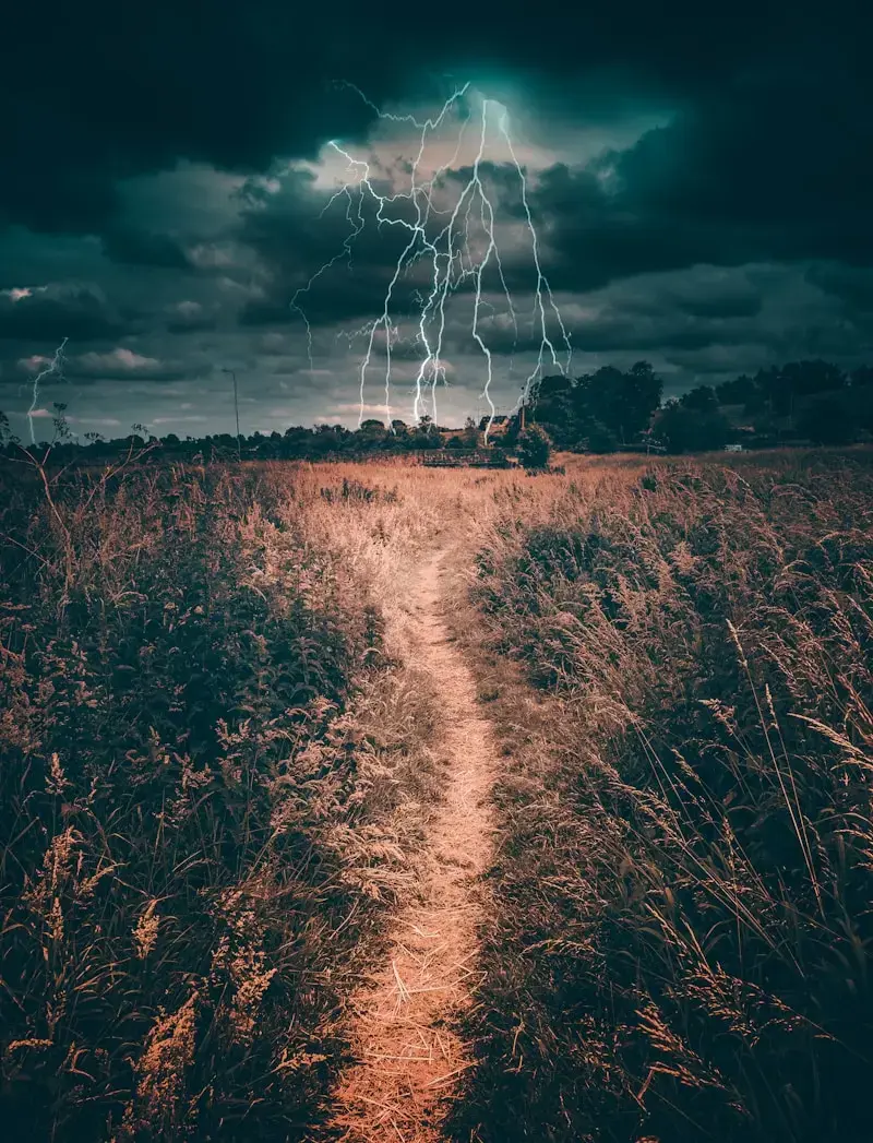 storm above a field