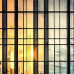 glass windows on front of a building