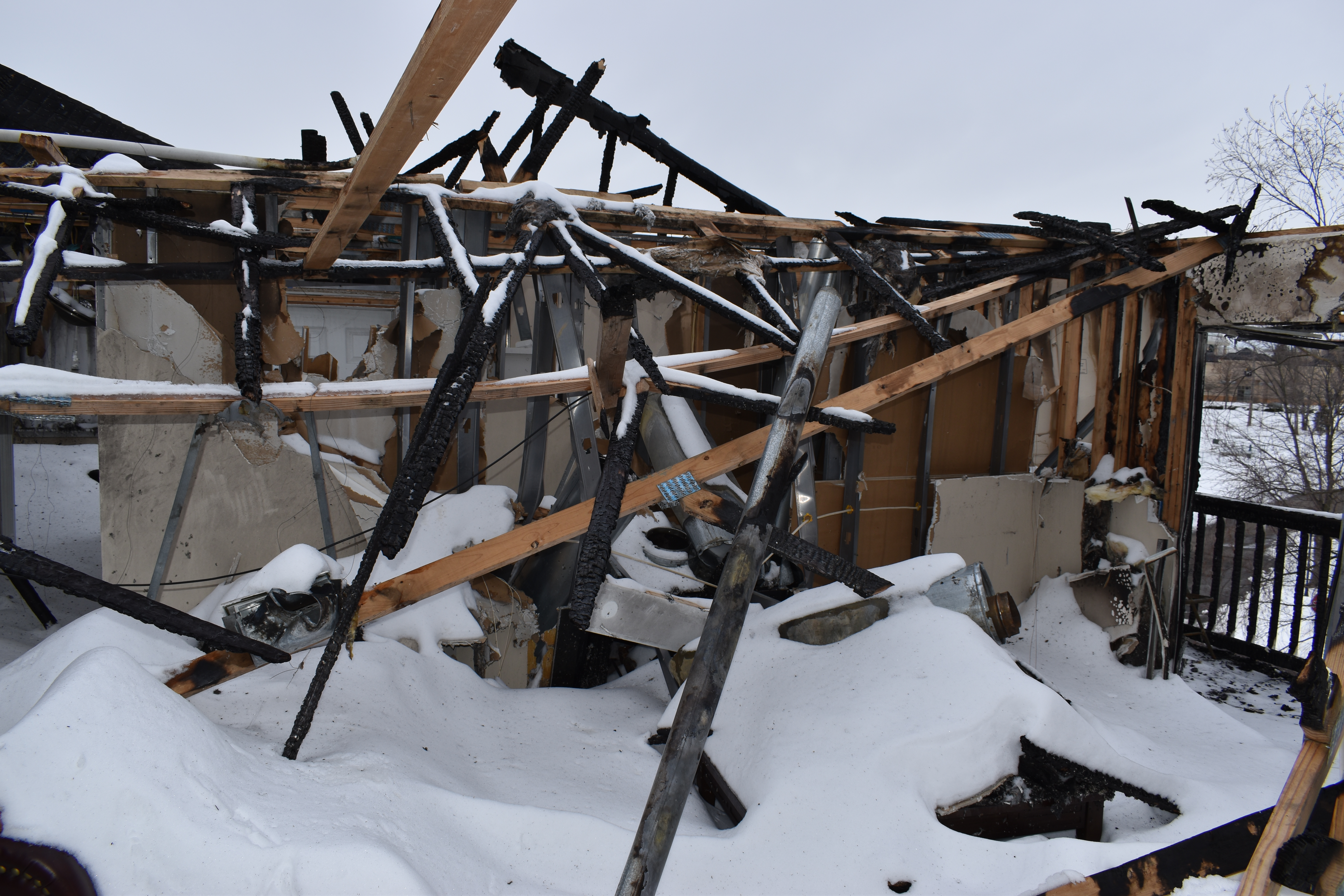 Apartment building collapsed. 