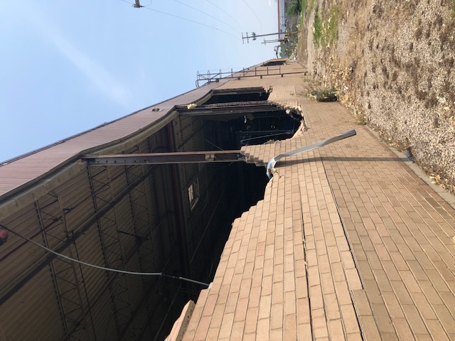 Collapsed wall 